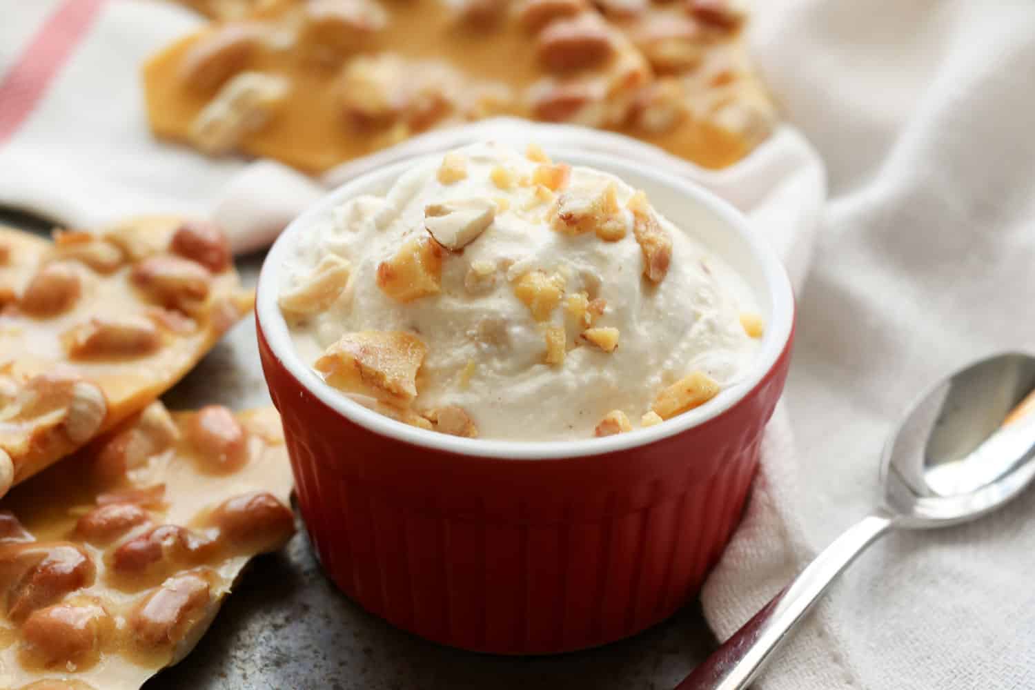 Plan Ahead: Get Perfect Scoopable Peanut Brittle Ice Cream